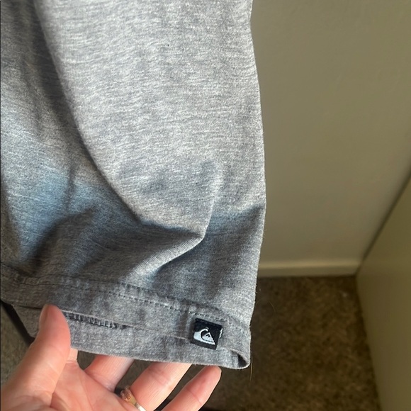 Quiksilver Gray Geometric Tee Cotton Blend - Picture 3 of 4